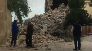 Se ha derrumbado la torre de la iglesia de Torres de Barbués.