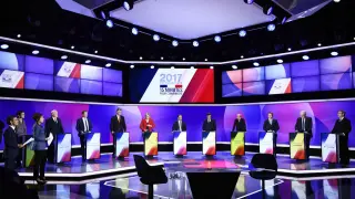 Los candidatos a las elecciones presidenciales de este domingo en Francia.