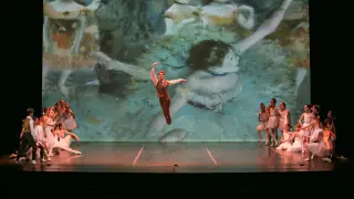 Gonzalo Preciado, bailarín zaragozano del Ballet Nacional de Letonia, en una actuación con el Conservatorio en el Teatro Principal.