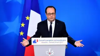 Hollande tras la reunión de la UE por el 'brexit'.