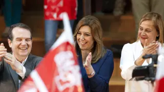 La candidata a la secretaría general del PSOE, Susana Díaz