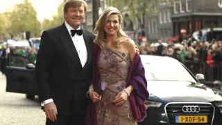 Guillermo de Holanda junto a su mujer Máxima en la celebración de su cumpleaños.