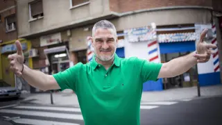 Javier Iborra Ramos, Kase.O, posa ayer en las calles de Zaragoza.