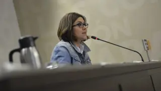 Susana Gaspar en la rueda de prensa.