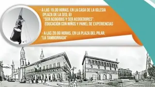 Cartel del doble acto organizado por al Arzobispado.