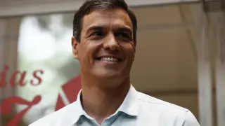 El exsecretario general del PSOE y candidato a la reelección, Pedro Sánchez.
