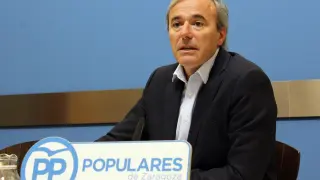 El portavoz del PP en el Ayuntamiento de Zaragoza, Jorge Azcón.