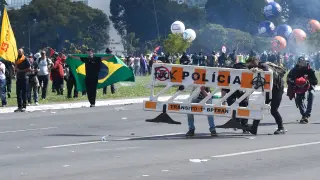 Protesta contra Temer en Brasilia.