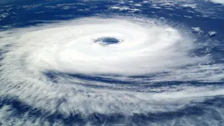 El huracán Irene, visto desde la atmósfera.