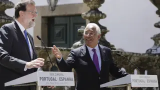 Rajoy y Costa en Portugal.