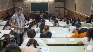Examen de la Evau en Zaragoza