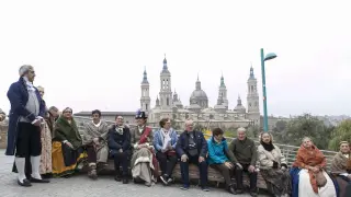 Una imagen de la recreación de los Sitios de Zaragoza el año pasado.