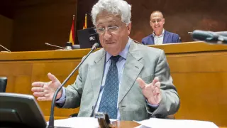 El Justicia, Fernando García Vicente, en una comparecencia en las Cortes.