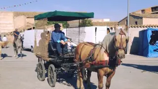 Los paseos en carro de caballos han sido uno de los atractivos de la feria.