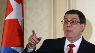 El ministro cubano de Relaciones Exteriores, Bruno Rodríguez, este lunes en Viena.
