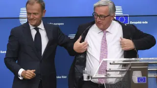 Tusk y Juncker, este viernes en Bruselas.