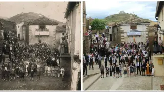 A la izquierda, la imagen original de 1923; a la derecha, la recreación de 2017