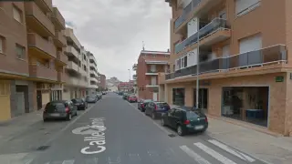 Imagen de la calle de Jaime I en Fraga