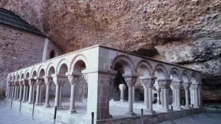 El monasterio de San Juan de la Peña es uno de los puntos que han visitado.