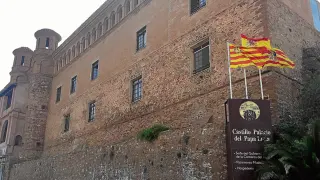 Fachada del Palacio de Pala Luna de Illueca, que alberga la hospedería y la sede comarcal.