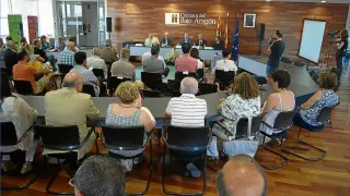 Celaya presenta el proyecto del nuevo hospital de Alcañiz, cuyas obras comenzarán en un mes