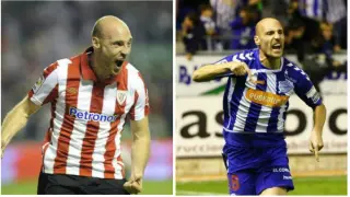 Dos imágenes del Toquero goleador en su última década, tanto en el Athletic de Bilbao como, en los dos últimos años, en el Deportivo Alavés. El jugador vasco intentará repetir estos gestos a partir de ahora en el Real Zaragoza.