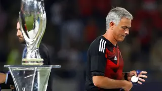 El entrenador del Manchester United, José Mourinho.