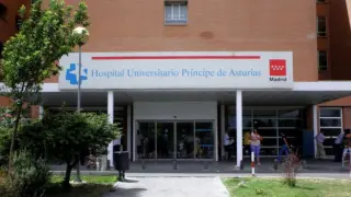 Entrada del hospital de Alcalá de Henares