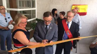 Joaquín Juste, vicepresidente de la DPT, ha inaugurado el centro.