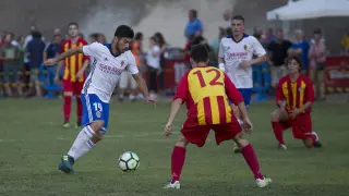 Empate entre el Real Zaragoza y el Morata en el partido de las peñas