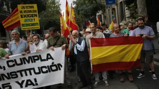 Manifestación en la Delegación del Gobierno de Cataluña.