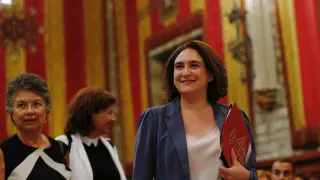 La alcaldesa de Barcelona, Ada Colau, este jueves