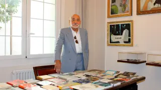 Manuel Sender en el Centro de Estudios Senderianos del Instituto de Estudios Altoaragoneses.