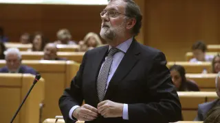 Mariano Rajoy, en la sesión de control al Gobierno del Senado.