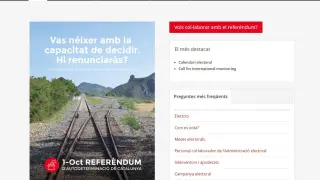 Nueva web sobre el referéndum catalán tras la clausura de la oficial.