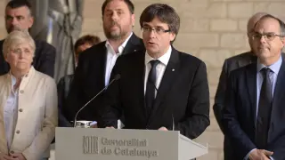 Declaración institucional de Carles Puigdemont.