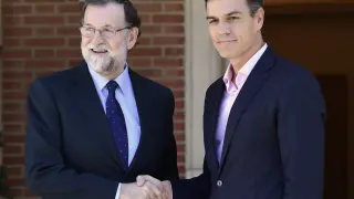 Rajoy se ha reunido este lunes, por separado, con Pedro Sánchez y Albert Rivera.