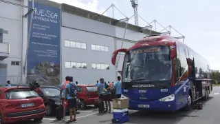 El Huesca partirá a las 9.00 en autobús de su estadio, para después viajar en AVE.