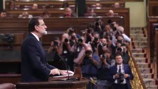 Rajoy, ante el pleno del Congreso.