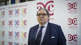 Manuel Teruel, presidente de la Cámara de Zaragoza, en la sede de la organización.