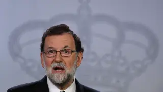Mariano Rajoy, durante su comparecencia