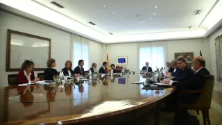 Una imagen de la reunión extraordinaria del Consejo de Ministros de este sábado.