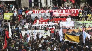 Marcha contra los incendios en Galicia