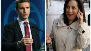 Pablo Casado (PP) y Margarita Robles (PSOE)