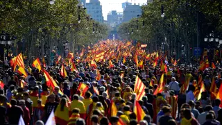 Masiva manifestación en Barcelona por la convivencia