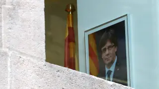 Retrato de Puigdemont en dependencias de la Generalitat