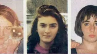 Fotos de Miriam, Toñi y Desirée distribuidas tras su desaparición.