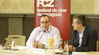 José Luis Anchelergues y Fernando Rivarés presentaron el XXII Festival de Cine de Zaragoza.