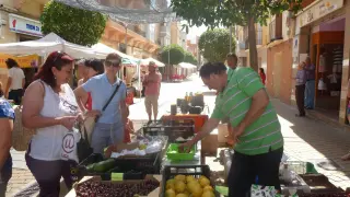 Mercado ecológico celebrado en 2014 en Andorra.