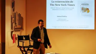 Ismael Nafría durante su conferencia